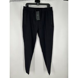 Ten Thousand Interval Pants Men's XL Black Tapered Stretch Drawstring Ankle Zip